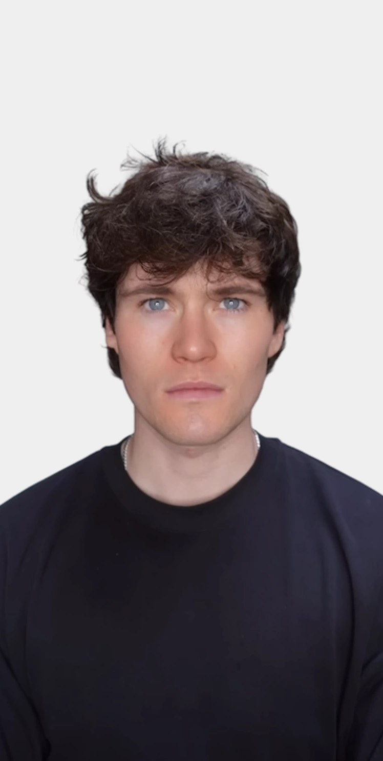 Before: the original haircut