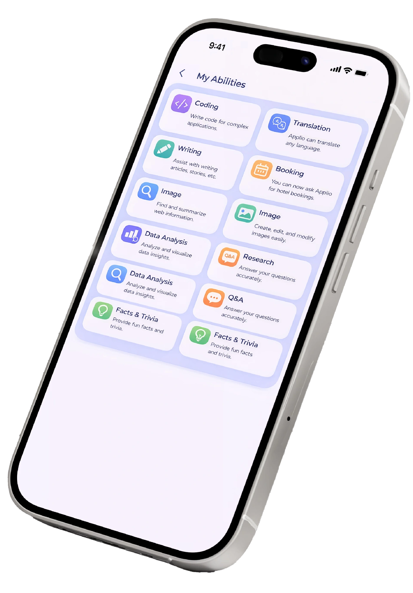 DudeArc habits and transitions app screen
